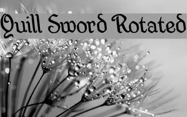 Quill Sword Rotated Font examples