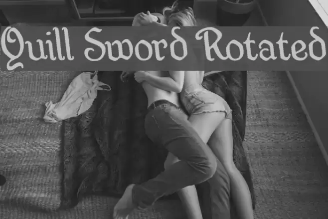 Quill Sword Rotated Font examples