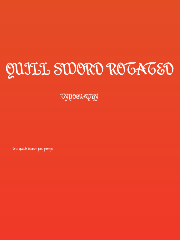 Quill Sword Rotated Poster