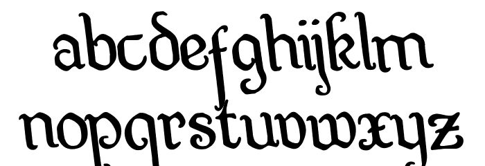 Quill Sword Rotated Font LOWERCASE