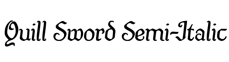 Quill Sword Semi-Italic  Free Fonts Download