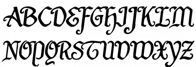 Quill Sword Semi-Italic Font Litere mari