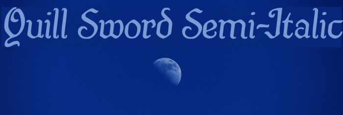 Quill Sword Semi-Italic Font examples