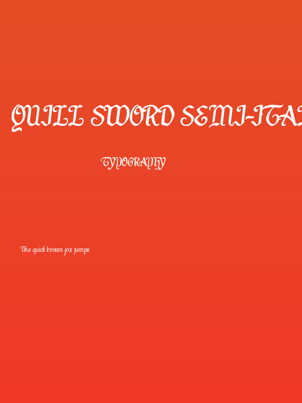 Quill Sword Semi-Italic Poster