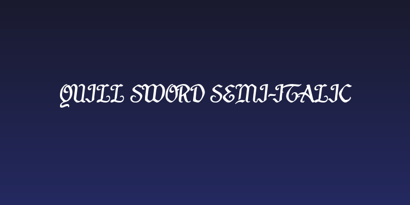 Quill Sword Semi-Italic Social Header