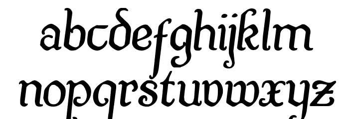 Quill Sword Semi-Italic Font LOWERCASE