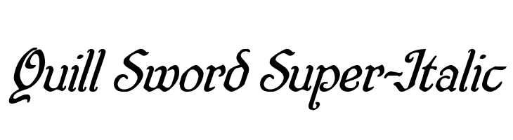 Quill Sword Super-Italic  免费字体下载