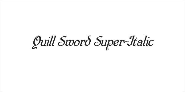 Quill Sword Super-Italic Logo