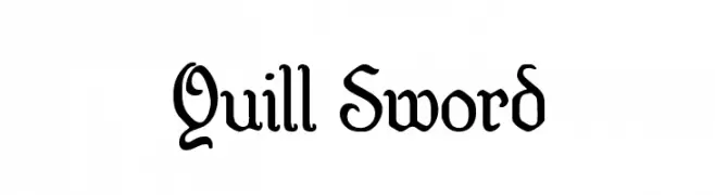 Quill Sword  Frei Schriftart Herunterladen