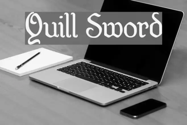 Quill Sword Font examples