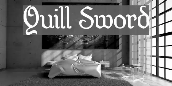 Quill Sword Font examples
