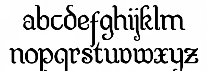 Quill Sword Font LOWERCASE