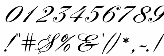 Quill Font OTHER CHARS