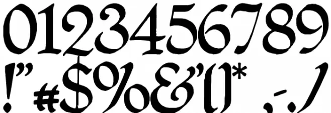 QuillCapitals Font OTHER CHARS