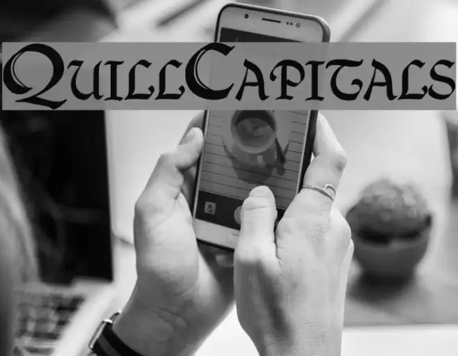 QuillCapitals Font examples
