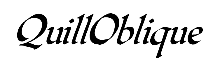 QuillOblique फ़ॉन्ट