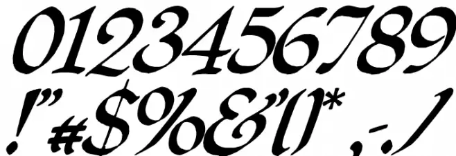 QuillOblique フォント その他の文字