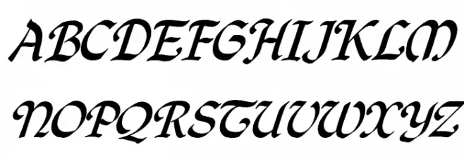 QuillOblique Schriftart Groß