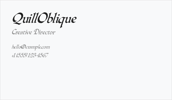 QuillOblique Business Card