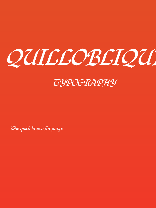 QuillOblique Poster