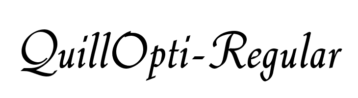 QuillOpti-Regular  font caratteri gratis