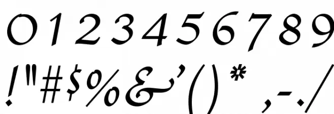 QuillOpti-Regular Font OTHER CHARS