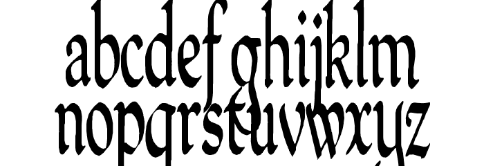 QuillPerpendicularCondensed Font LOWERCASE
