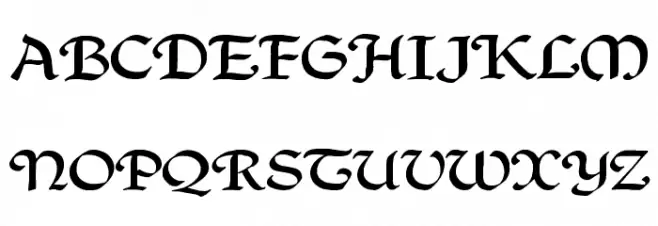 QuillPerpendicularWide Schriftart Groß
