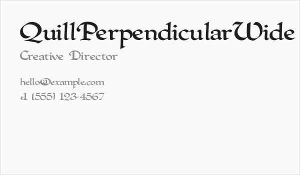 QuillPerpendicularWide Business Card