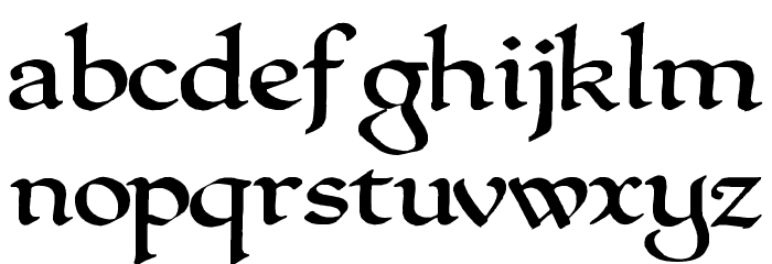QuillPerpendicularWide Font LOWERCASE