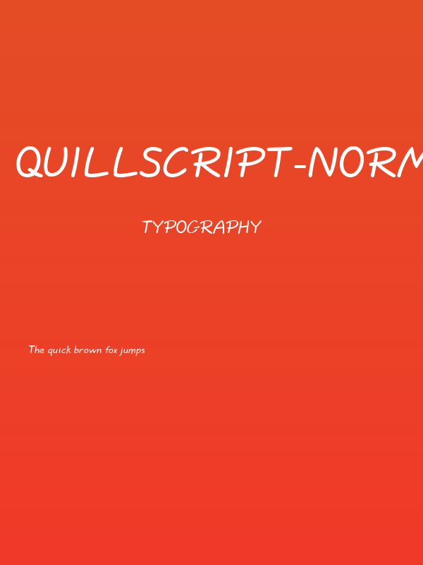 QuillScript-Normal Poster