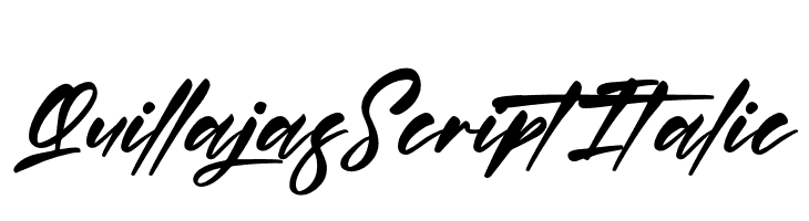 Quillajas Script Italic  フリーフォントのダウンロード