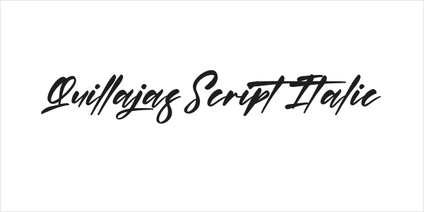 Quillajas Script Italic Logo