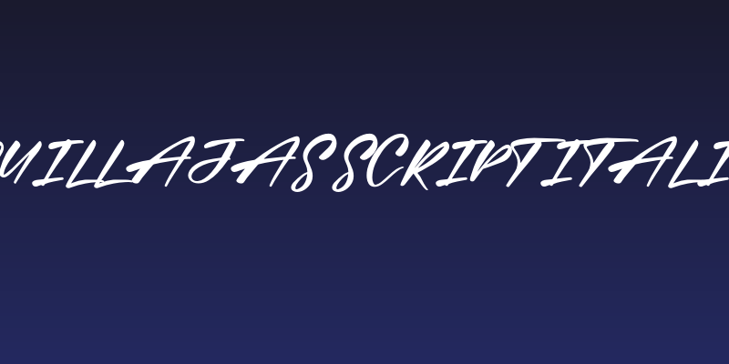 Quillajas Script Italic Social Header