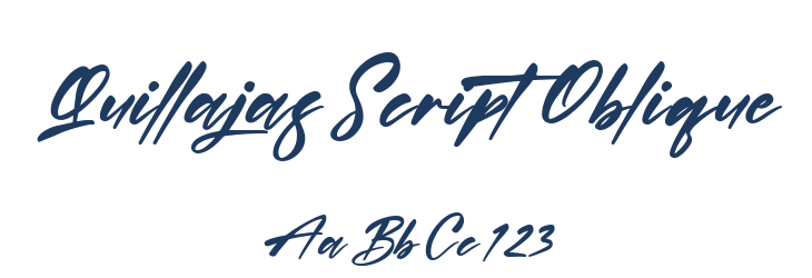 Quillajas Script Oblique Font Preview
