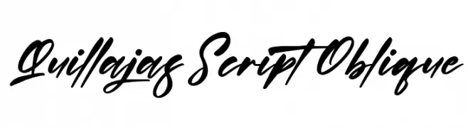 Quillajas Script Oblique Font
