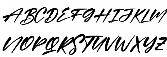 Quillajas Script Oblique Font Litere mari