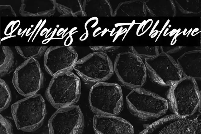 Quillajas Script Oblique Font examples