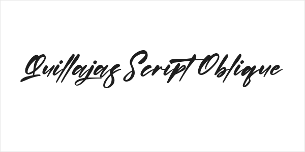 Quillajas Script Oblique Logo