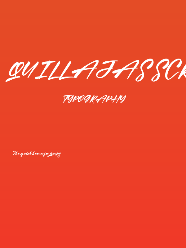 Quillajas Script Oblique Poster