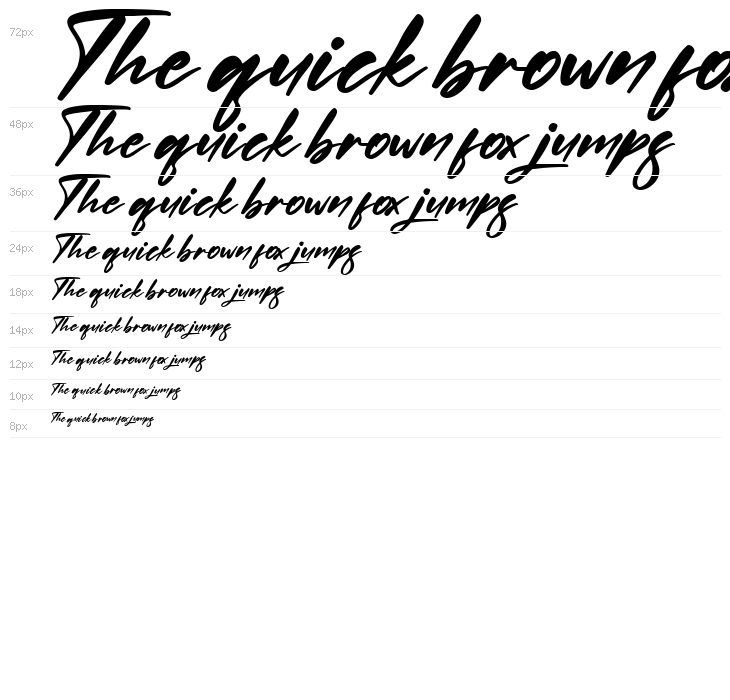 Quillajas Script Oblique Waterfall