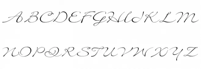 Quilline Script Thin 字体 大写