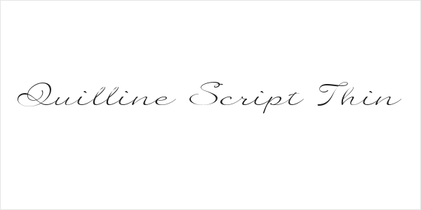 Quilline Script Thin Logo