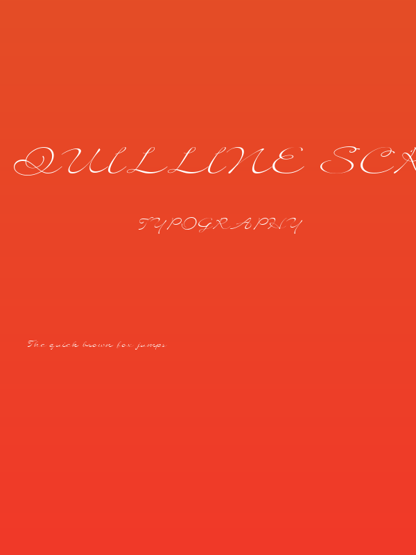 Quilline Script Thin Poster