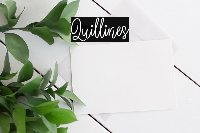 Quillines Font examples