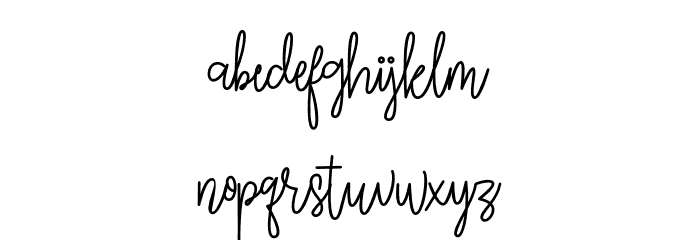 Quillines Font LOWERCASE