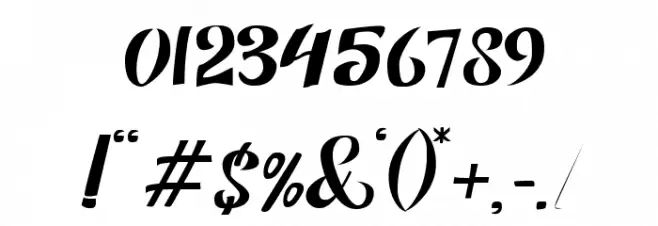 Quillotha Font OTHER CHARS