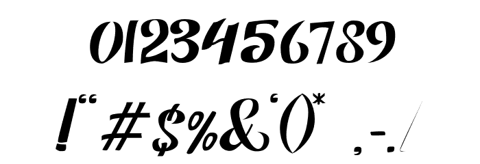 Quillotha Font OTHER CHARS