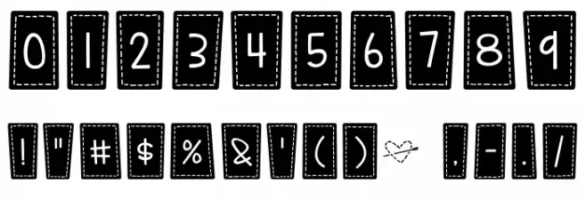 Quilt*Patches Font OTHER CHARS