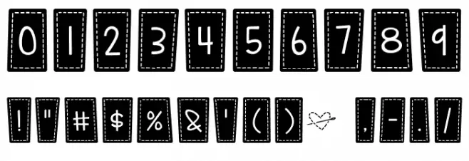 Quilt*Patches Font OTHER CHARS